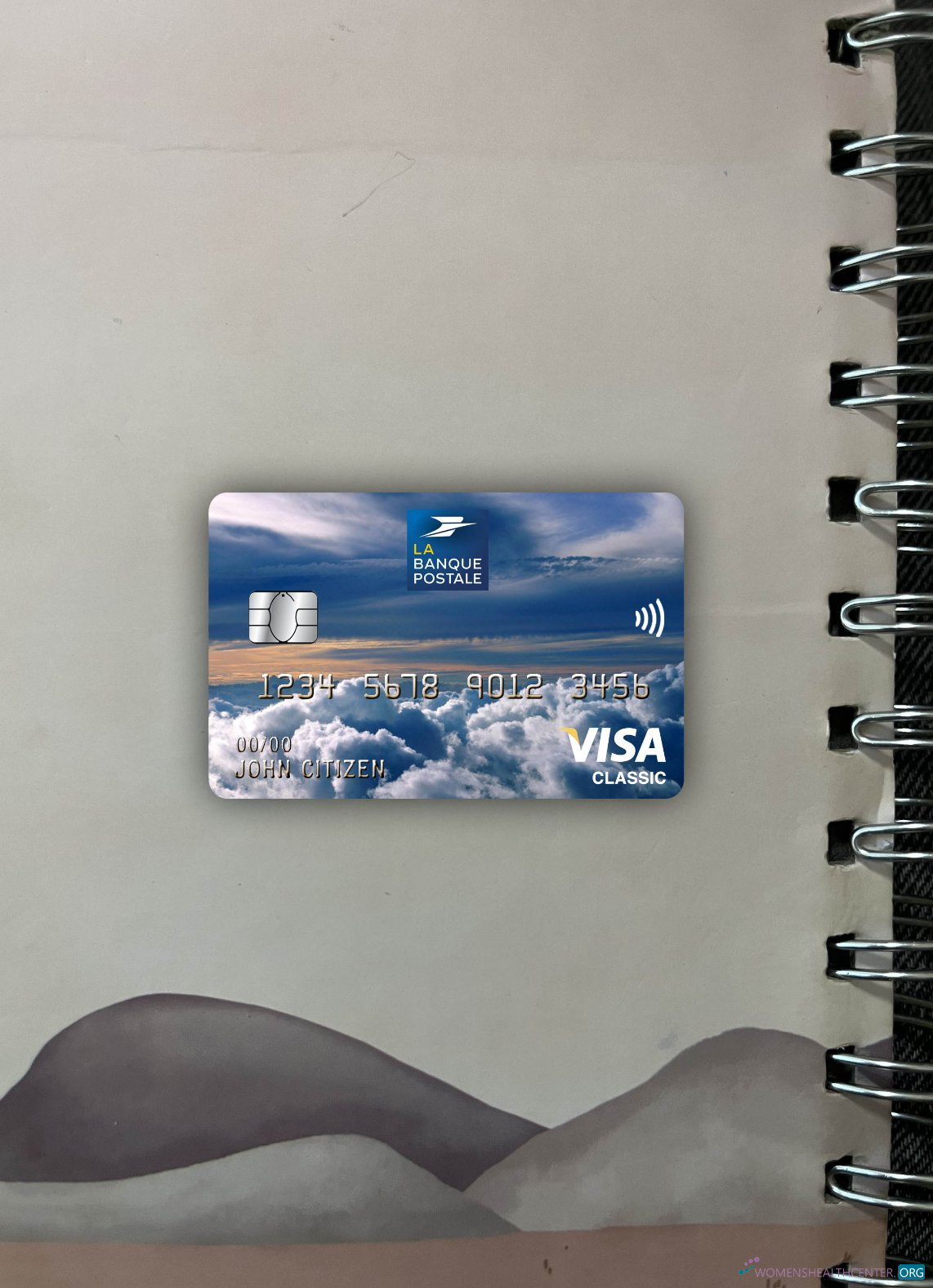 Download France La Banque Postale bank visa classic card photolook front Photoshop template